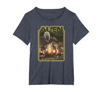 Alien Xenomorph Prepare Yourself Retro T-Shirt, Women's Plus, Heather Blue, 5X
