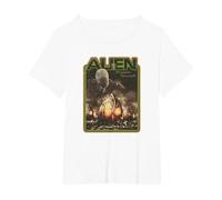 Alien Xenomorph Prepare Yourself Retro T-Shirt, Women's Plus, White, 4X