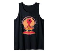 Alien Yoga Meditation Buddha UFO Zen Cosmic Flower Of Life Tank Top