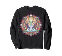 Alien Zen Yoga Meditation Mandala Lotus Pose Spiritual Third Sweatshirt