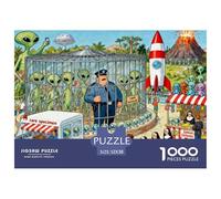 Alien Zoo Wooden Jigsaw Puzzle Waterproof 1000 Piece Puzzles for Adults Colourful Home Decoration