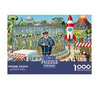Alien Zoo Wooden Jigsaw Puzzle Waterproof 1000 Piece Puzzles for Adults Gifts Colourful Educational Games