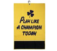 Aliennana Golf Towel, Microfiber Waffle Design with Clip - Industrial Strength Magnet for Strong Hold to Golf Bags (Play Like A Champion Today)