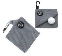 Aliennana Small Magnetic Golf Towel, Microfiber Waffle Design with Clip - Industrial Strength Magnet for Golf Bags, Carts Clubs