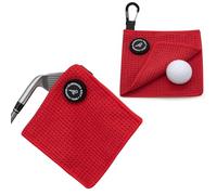 Aliennana Small Magnetic Golf Towel, Microfiber Waffle Design with Clip - Industrial Strength Magnet for Golf Bags, Carts Clubs