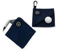 Aliennana Small Magnetic Golf Towel, Microfiber Waffle Design with Clip - Industrial Strength Magnet for Golf Bags, Carts Clubs