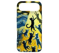 Aliens Abducting Cats UFO Van Gogh Starry Night Style Design Case for iPhone Air