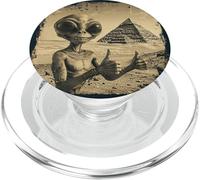 Aliens Ancient Thumb Up Pyramid Sci-Fi Egypt PopSockets PopGrip for MagSafe