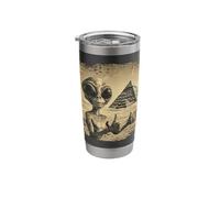 Aliens Ancient Thumb Up Pyramid Sci-Fi Egypt Stainless Steel Insulated Tumbler