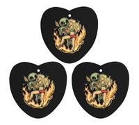 Aliens And Beauty 3 Pcs Automotive Air Fresheners Mirror Aromatherapy Tablets Ornament Car Fragrance Scented Cards Love form
