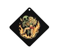 Aliens And Beauty Automotive Air Fresheners Mirror Aromatherapy Tablets Ornament Car Fragrance Scented Cards Rhombus