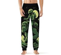 Aliens And Bigfoot Men's Pajama Pants Lightweight Pjs Bottoms Lounge Pants Sleepwear Soft