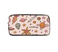 Aliens and Spaceships School Pencil Case for Boys with Zip Up Boys Pencil Cases Pen Case Back to School Stationery Secondary High College Sixth Form Stationery Gifts for Women Men