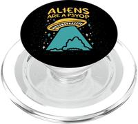 Aliens Are A Psyop Funny UFO Misinformation Hoax Alien Meme PopSockets PopGrip for MagSafe