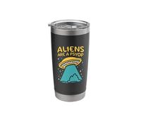 Aliens are A Psyop Funny UFO Misinformation Hoax Alien Meme Stainless Steel Insulated Tumbler