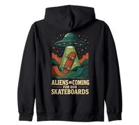 Aliens Are Coming For Our Skateboards Zip Hoodie