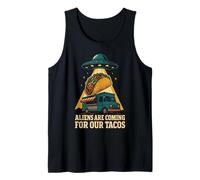 Aliens are Coming for Our Tacos UFO Humor Tank Top