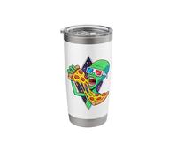 Aliens are Real Cool Alien Eating Pizza Retro 80s 90s Space Stainless Steel Insulated Tumbler