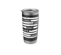 Aliens are Real Do Not Panic Redacted Dystopian SciFi Satire Stainless Steel Insulated Tumbler