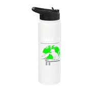 Aliens are Real Funny Cat UFO Knock It Over Meme Stainless Steel Insulated Water Bottle