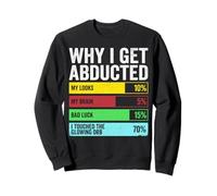 Aliens Are Real Funny Why I Get Abducted Galactic Humor Sweatshirt