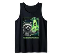 Aliens are Real Raccoon Selfie UFO Bigfoot Abduction Meme Tank Top