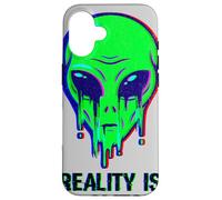 Aliens Are Real Reality Is A Glitch Melting Alien Head Meme Case for iPhone 16