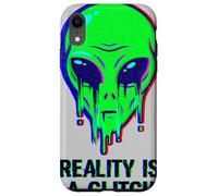 Aliens Are Real Reality Is A Glitch Melting Alien Head Meme Case for iPhone XR