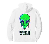 Aliens Are Real Reality Is A Glitch Melting Alien Head Meme Pullover Hoodie