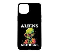 Aliens Are Real Retro Extraterrestrial Design Case for iPhone 15 Plus