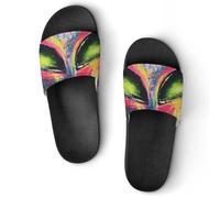 Aliens Art Unisex Shower Slippers Non Slip Slides Bathroom Beach Pool Sandals