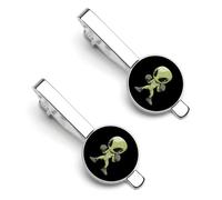 Aliens Boxing Boxer Silver Tie Clip Suit Accessories for Men Necktie Bar Set Pin Business Wedding