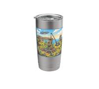 Aliens Building Moai on Easter Island Stainless Steel Insulated Tumbler