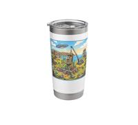 Aliens Building Moai on Easter Island Stainless Steel Insulated Tumbler