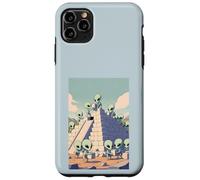 Aliens Building Pyramid UFO Ancient Alien History Conspiracy Case for iPhone 11 Pro Max