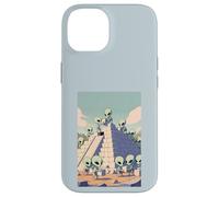 Aliens Building Pyramid UFO Ancient Alien History Conspiracy Case for iPhone 14