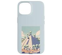 Aliens Building Pyramid UFO Ancient Alien History Conspiracy Case for iPhone 15