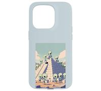 Aliens Building Pyramid UFO Ancient Alien History Conspiracy Case for iPhone 15 Pro