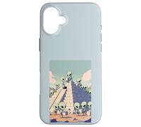 Aliens Building Pyramid UFO Ancient Alien History Conspiracy Case for iPhone 16 Plus