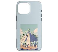 Aliens Building Pyramid UFO Ancient Alien History Conspiracy Case for iPhone 16 Pro Max
