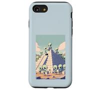 Aliens Building Pyramid UFO Ancient Alien History Conspiracy Case for iPhone SE (2020) / 7/8