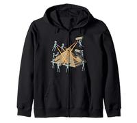 Aliens Building Pyramid Zip Hoodie