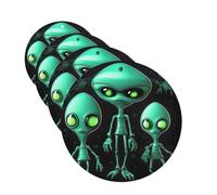 Aliens Car Air Freshener Cards for Women Men 4 Pack Cute Car Accessories Long Lasting Scent Car Diffuser Hanging Auto Aromatherapy Tablets Car Fresheners Gifts