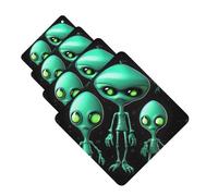 Aliens Car Air Freshener Cards for Women Men 4 Pack Cute Car Accessories Long Lasting Scent Car Diffuser Hanging Auto Aromatherapy Tablets Car Fresheners Gifts