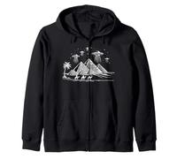 Aliens Egypt Ancient UFO Pyramids Sci-Fi Conspiracy Zip Hoodie