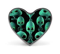 Aliens Fashion Brooch Pin - Black And White Horses 1 Inch Cute Enamel Heart Badges, Metal Lapel Pins for Men & Women, Decorative Metal Pinback for Hats, Shirts, Bags, Jackets & Accessories
