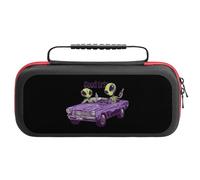 Aliens in Vehicle Trip Compatible with Switch Case Bag Travel Protective Cover Handbag with 20 Game Accessories
