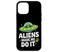 Aliens Made Me Do It - Funny UFO Humor Case for iPhone 12 mini