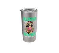 Aliens Need Books Too UFO Bookworm Outer Space Reading Stainless Steel Insulated Tumbler