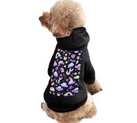 Aliens Neon Rainbow Dog And Cat Clothes Pet Hoodie Sweatshirt Pullover Soft Coat
